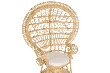 Emmanuelle Stol Påfugl - Rotting/Beige - Møbler - Stoler - Lenestoler