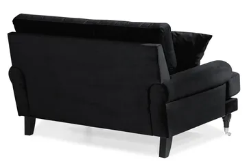 Andrew Loveseat Fløyel - Svart/Krom - Møbler - Stoler - Lenestoler - Fløyelslenestol