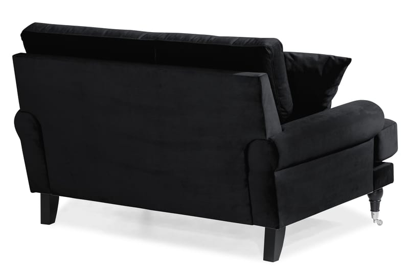 Andrew Loveseat Fløyel - Svart/Krom - Møbler - Stoler - Lenestoler - Fløyelslenestol