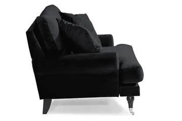 Andrew Loveseat Fløyel - Svart/Krom - Møbler - Stoler - Lenestoler - Fløyelslenestol