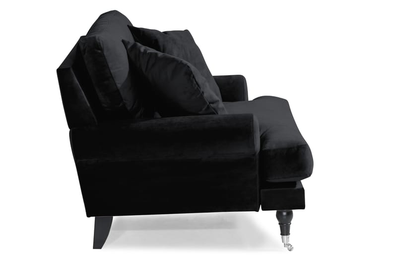 Andrew Loveseat Fløyel - Svart/Krom - Møbler - Stoler - Lenestoler - Fløyelslenestol