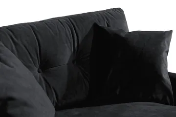 Andrew Loveseat Fløyel - Svart/Krom - Møbler - Stoler - Lenestoler - Fløyelslenestol