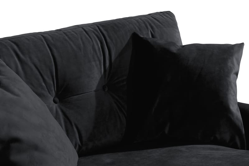 Andrew Loveseat Fløyel - Svart/Krom - Møbler - Stoler - Lenestoler - Fløyelslenestol