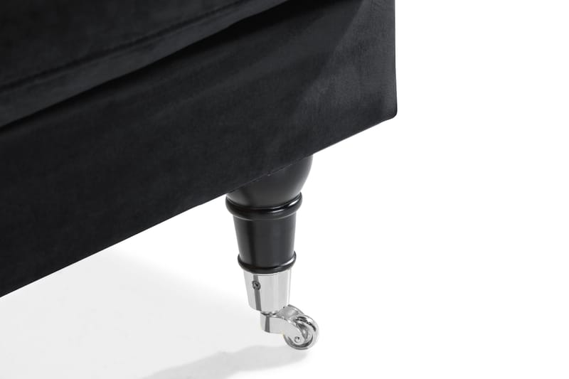 Andrew Loveseat Fløyel - Svart/Krom - Møbler - Stoler - Lenestoler - Fløyelslenestol