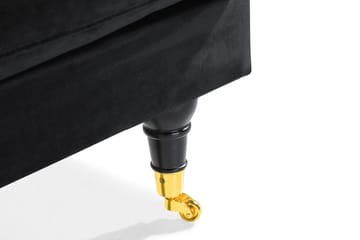 Andrew Loveseat Fløyel - Svart/Messing - Møbler - Stoler - Lenestoler - Fløyelslenestol