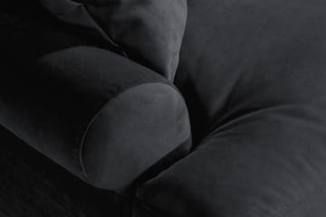 Andrew Loveseat Fløyel - Svart/Messing - Møbler - Stoler - Lenestoler - Fløyelslenestol