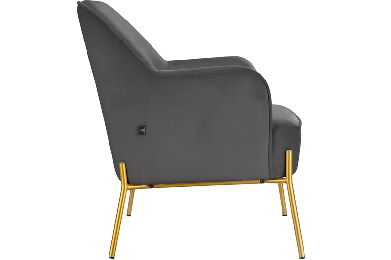 Attapulgus Loungelenestol - Grå - Møbler - Stoler - Lenestoler - Fløyelslenestol