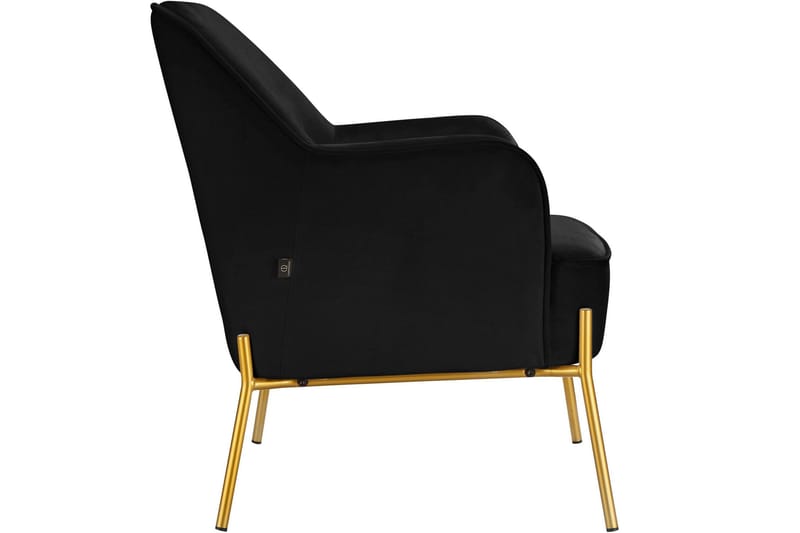 Attapulgus Loungelenestol - Svart - Møbler - Stoler - Lenestoler - Fløyelslenestol