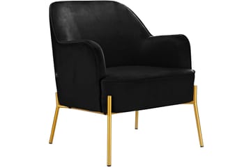 Attapulgus Loungelenestol - Svart - Møbler - Stoler - Lenestoler - Fløyelslenestol