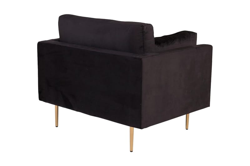 Boom Fløyelslenestol - Svart - Møbler - Stoler - Lenestoler