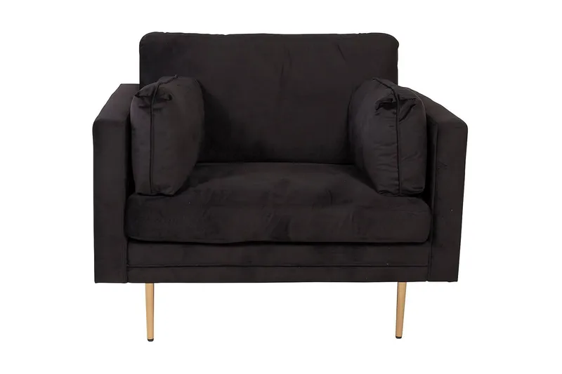 Boom Fløyelslenestol - Svart - Møbler - Stoler - Lenestoler