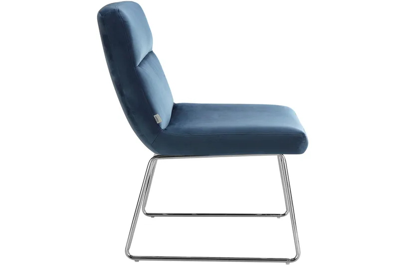 Castlegar Loungelenestol - Blå - Møbler - Stoler - Lenestoler - Fløyelslenestol