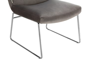 Castlegar Loungelenestol - Grå - Møbler - Stoler - Lenestoler - Fløyelslenestol