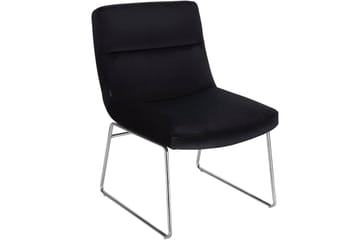 Castlegar Loungelenestol - Svart - Møbler - Stoler - Lenestoler - Fløyelslenestol