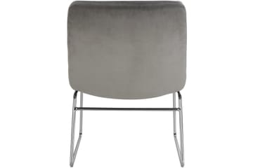 Castlegar Spisestol i Fløyel med Metallstativ - Taupe - Møbler - Stoler - Spisestuestoler & kjøkkenstoler