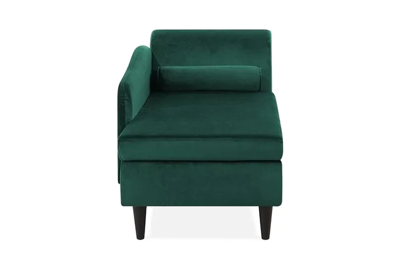 Espie Sjeselong Høyre Fløyel - Grønn - Møbler - Stoler - Lenestoler - Fløyelslenestol