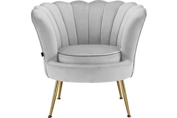 Fållinge Loungelenestol - Grå - Møbler - Stoler - Lenestoler - Fløyelslenestol