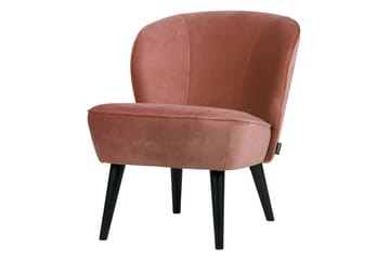 Fløyelslenestol Asra - Rosa - Møbler - Stoler - Lenestoler - Fløyelslenestol