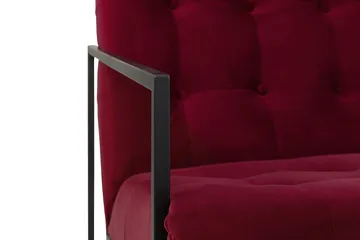 Lenestol Treni Rød/Svart - Rød/Svart - Møbler - Stoler - Lenestoler - Fløyelslenestol