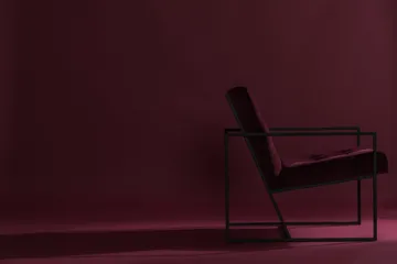 Lenestol Treni Rød/Svart - Rød/Svart - Møbler - Stoler - Lenestoler - Fløyelslenestol