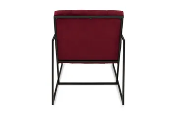 Lenestol Treni Rød/Svart - Rød/Svart - Møbler - Stoler - Lenestoler - Fløyelslenestol