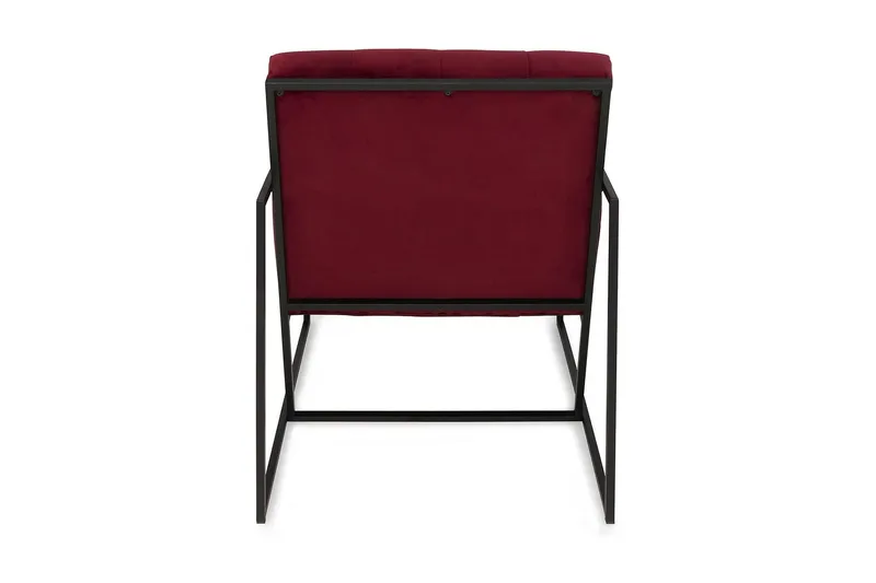 Lenestol Treni Rød/Svart - Rød/Svart - Møbler - Stoler - Lenestoler - Fløyelslenestol