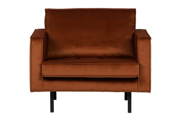 Lissbon Fløyelslenestol - Rust - Møbler - Stoler - Lenestoler - Fløyelslenestol