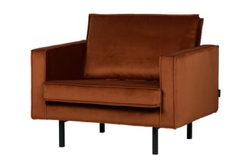 Lissbon Fløyelslenestol - Rust - Møbler - Stoler - Lenestoler - Fløyelslenestol