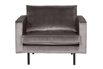 Lissbon Fløyelslenestol - Taupe - Møbler - Stoler - Lenestoler - Fløyelslenestol