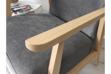 Retro Lenestol - Fløyel/Brun - Møbler - Stoler - Lenestoler - Fløyelslenestol