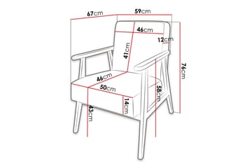 Retro Lenestol - Fløyel/Grønn - Møbler - Stoler - Lenestoler - Fløyelslenestol