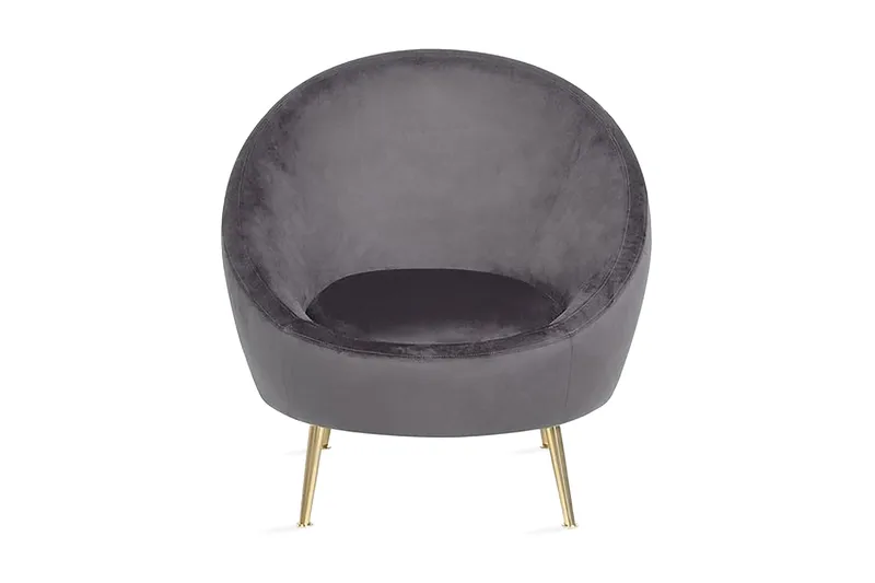 Rickli Lenestol Fløyel, Grå