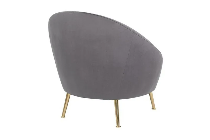 Rickli Lenestol Fløyel - Grå - Møbler - Stoler - Lenestoler - Fløyelslenestol