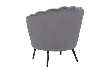 Sarannell Fløyelslenestol - Grå - Møbler - Stoler - Lenestoler - Fløyelslenestol