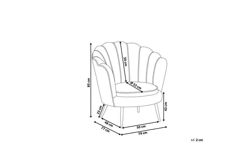 Sarannell Fløyelslenestol - Gul - Møbler - Stoler - Lenestoler - Fløyelslenestol
