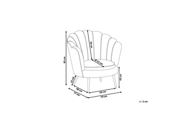 Sarannell Fløyelslenestol - Gul - Møbler - Stoler - Lenestoler