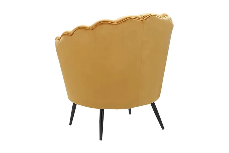 Sarannell Fløyelslenestol - Gul - Møbler - Stoler - Lenestoler - Fløyelslenestol