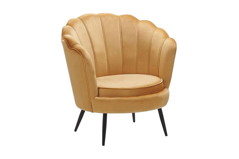 Sarannell Fløyelslenestol, Gul