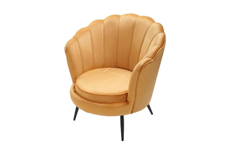 Sarannell Fløyelslenestol - Gul - Møbler - Stoler - Lenestoler