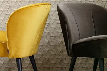 Serra Lenestol - Oker - Møbler - Stoler - Lenestoler - Fløyelslenestol