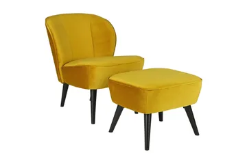 Serra Lenestol - Oker - Møbler - Stoler - Lenestoler - Fløyelslenestol