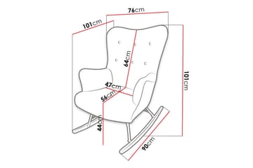 Skandynawski Lenestol - Fløyel/Grå - Møbler - Stoler - Lenestoler - Fløyelslenestol