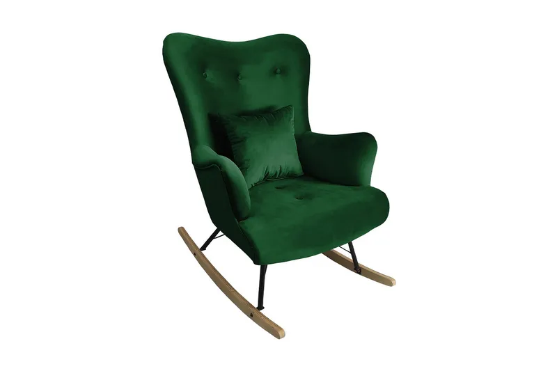 Skandynawski Lenestol, Fløyel/Grønn