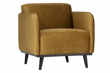 Statement Fløyelslenestol - Honninggul - Møbler - Stoler - Lenestoler - Fløyelslenestol