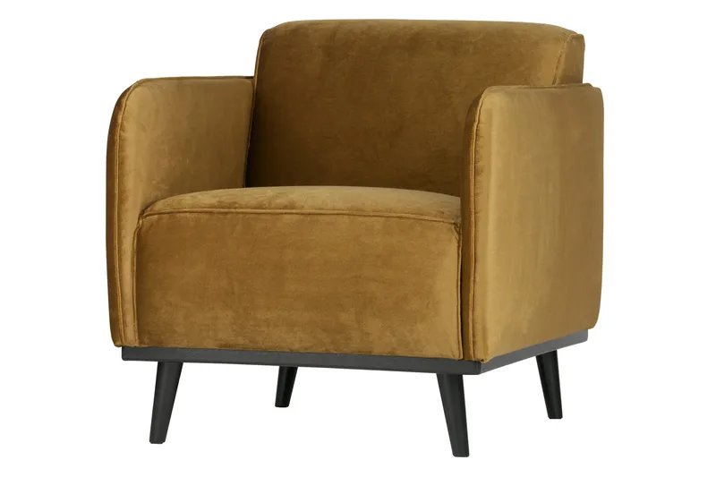 Statement Fløyelslenestol - Honninggul - Møbler - Stoler - Lenestoler