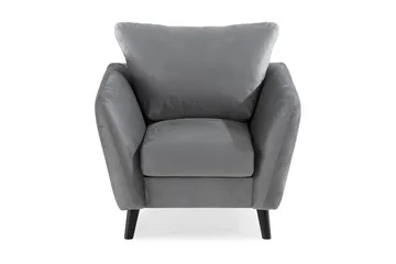 Trend Lenestol - Lysegrå Fløyel - Møbler - Stoler - Lenestoler - Fløyelslenestol