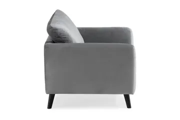 Trend Lenestol - Lysegrå Fløyel - Møbler - Stoler - Lenestoler - Fløyelslenestol