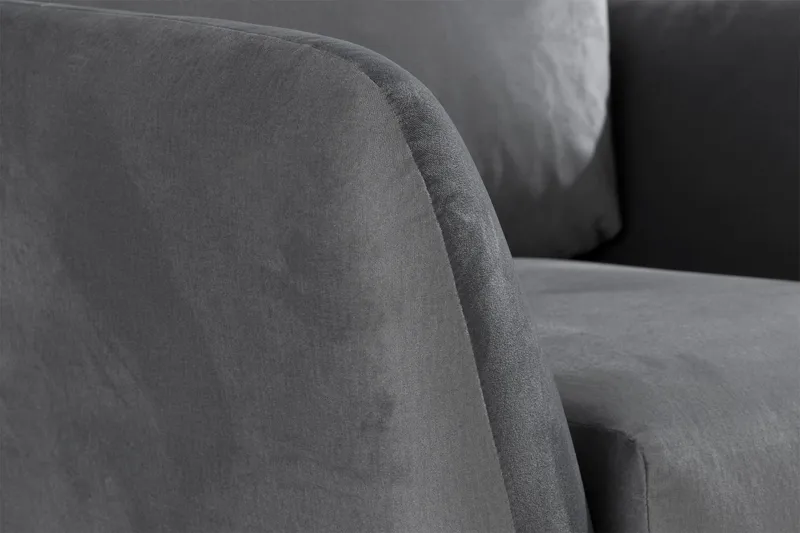 Trend Lenestol - Lysegrå Fløyel - Møbler - Stoler - Lenestoler - Fløyelslenestol