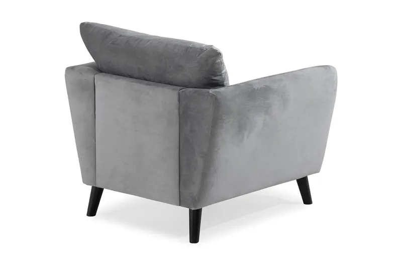 Trend Lenestol - Lysegrå Fløyel - Møbler - Stoler - Lenestoler - Fløyelslenestol