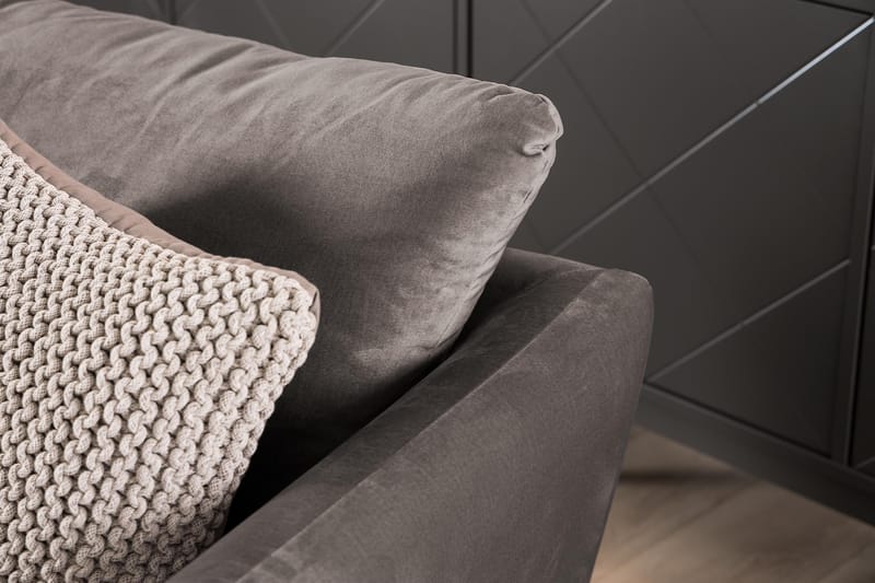 Trend Lenestol med Fotskammel - Muldvarp Fløyel - Møbler - Stoler - Lenestoler - Fløyelslenestol